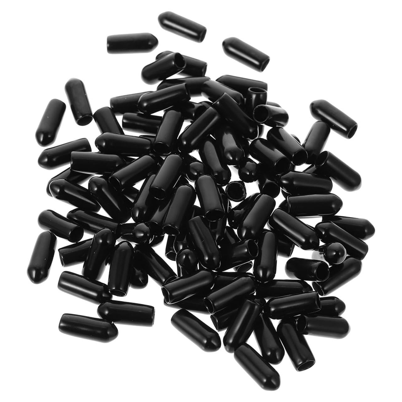 COHEALI Headband Rubber Ends 100pcs, Rubber Tips for Metal Headbands, Protective Caps for 3mm Hair Hoops, Soft Replacement Ends to Prevent Scratches, Diy Hair Accessory Making Supplies