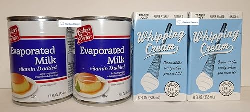 Baker's Corner - Leche evaporada y crema batida de Trader Joe's (para artículos)