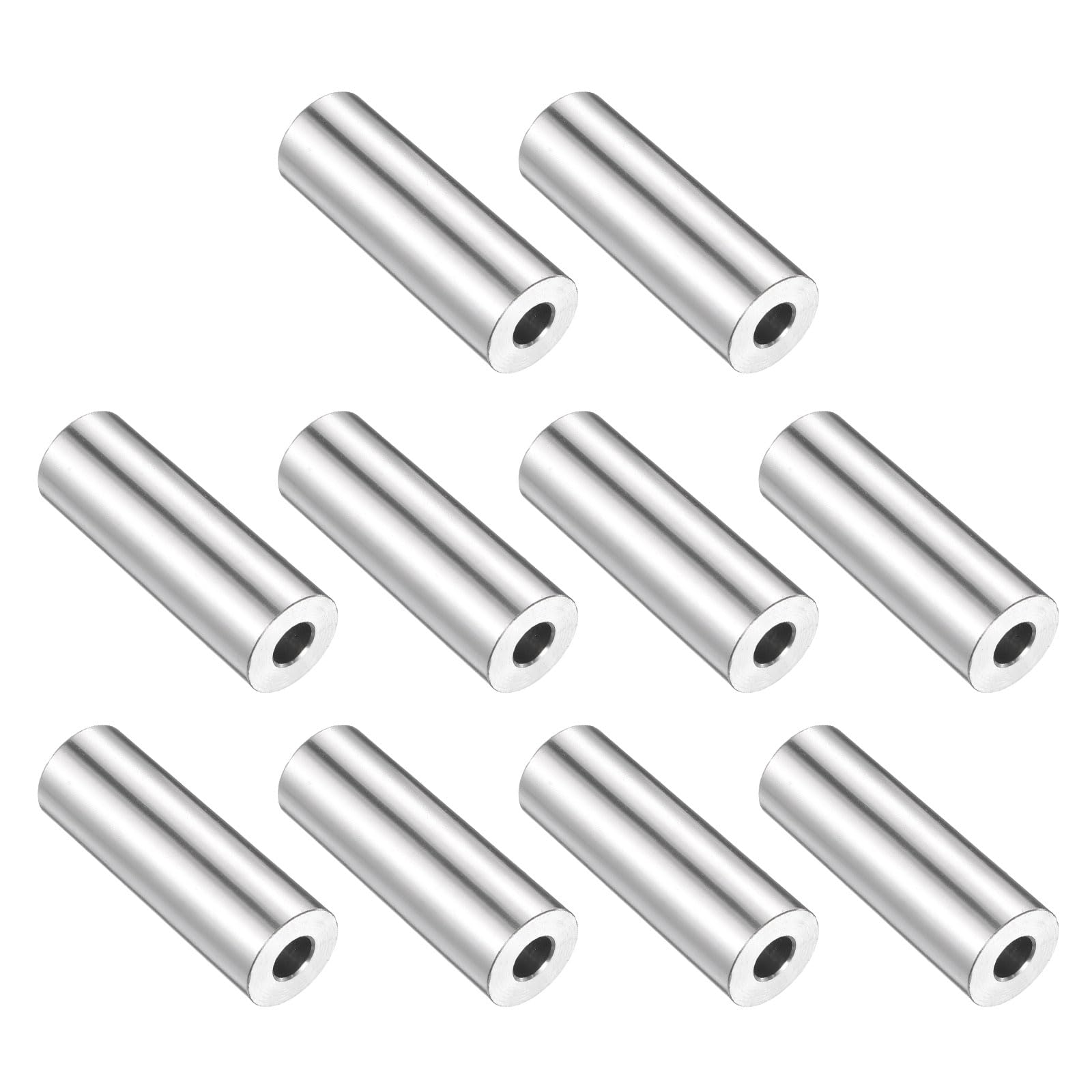 QUARKZMAN 10pcs Espaciador Inoxidable Acero 5/16" ID x 3/4" OD x 2" Longitud Casquillo de Tornillo Acabado Liso, Espaciador Metal Redondo para M8 Tornillos, Pernos y Varillas