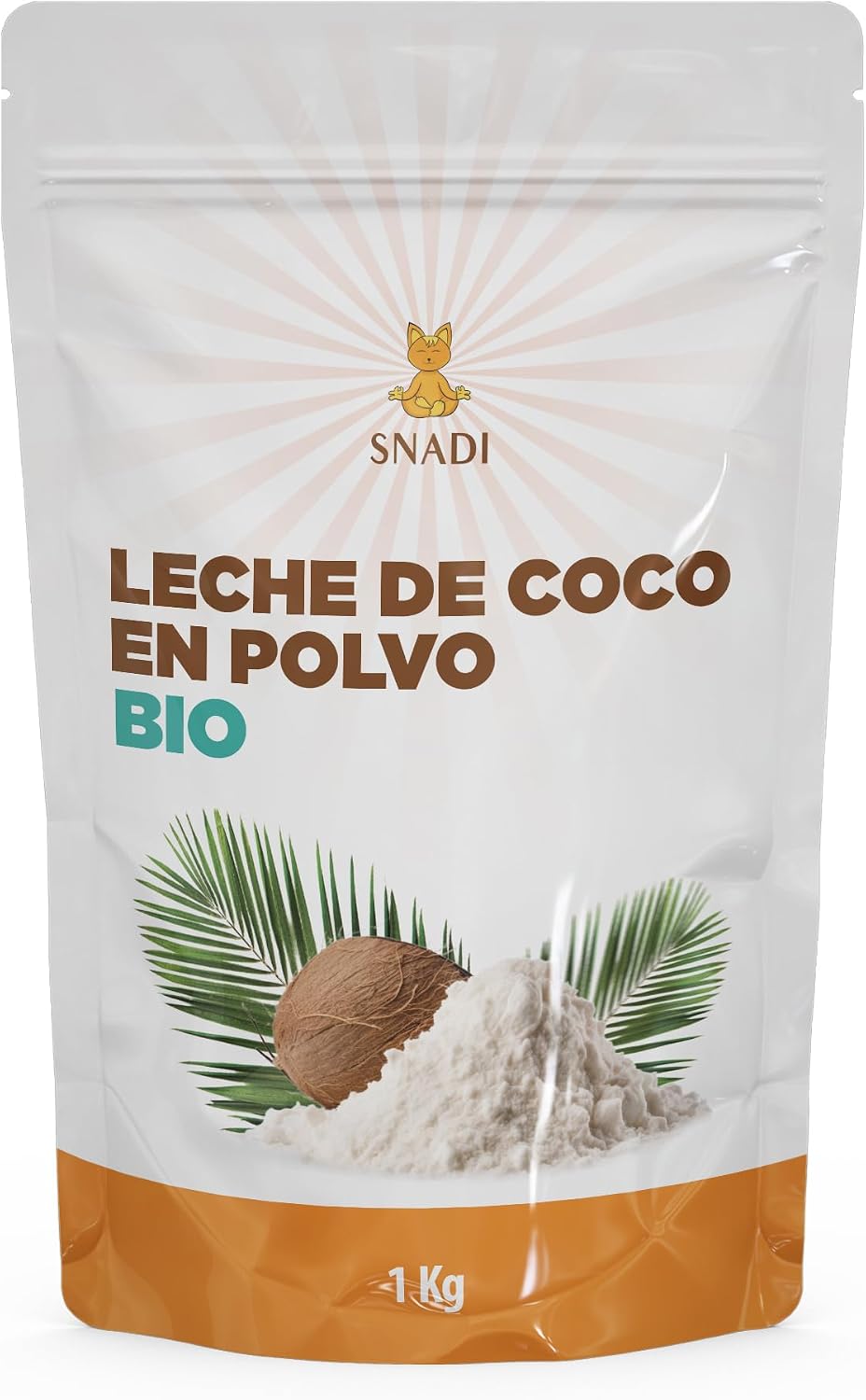 Snadi - Ekologiczny Proszek Mleczny Kokosowy ze Sri Lanki - 1KG - 100% Naturalny i Organiczny - Zapakowany w Torbę z Recyklingu - Bez Dodatków i Konserwantów - Idealny do Koktajli
