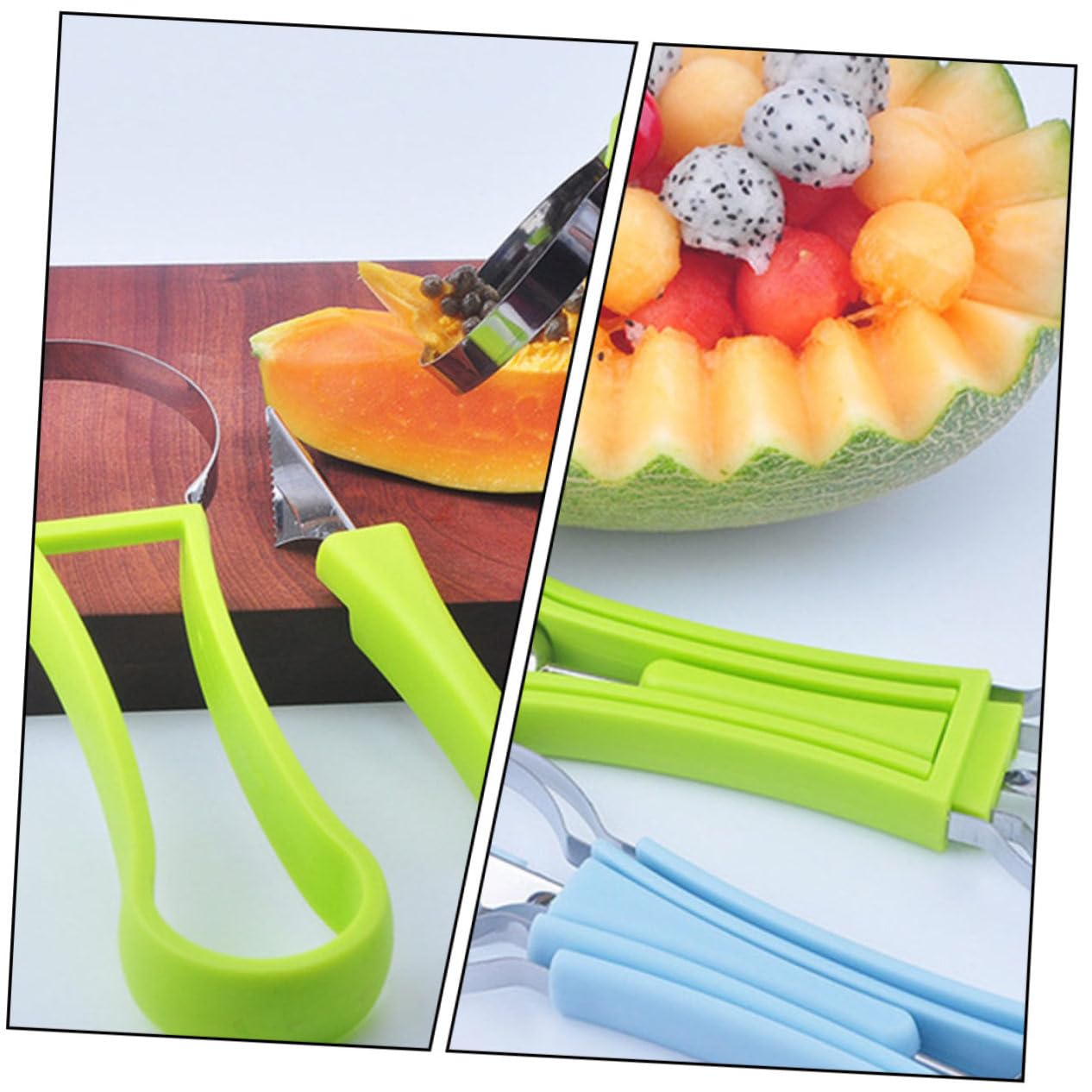 Ciieeo 1 Set Stainless Steel Fruit Carving Tool Set Ergonomic Fruit Digging Scoop for Melon Ball Safe and Convenient Kitchen Accessory