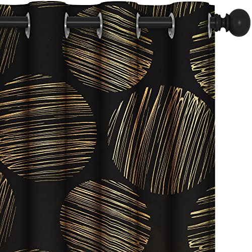 Deconovo Black Curtains For Bedroom, Black Out Window Curtains 84 Inches Long, Thermal Insulated Drapes, Soundproof Panels (52X84 Inch, Black, Set Of 2) #TOP15