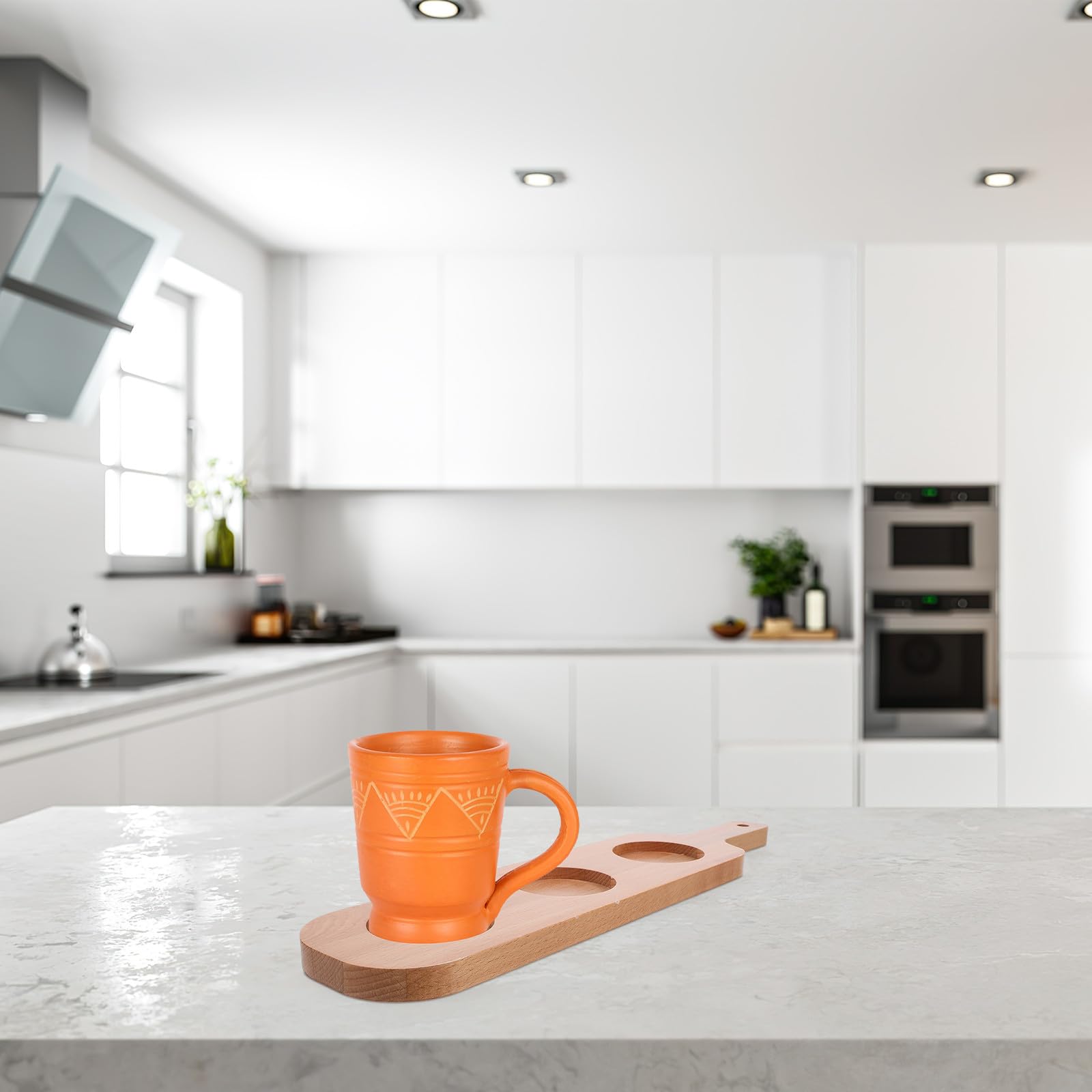 Tavola da birra in legno con manico a 3 fori vassoio porta tazze 42 x 10 cm pagaia per bar hotel KTV degustazione di vini artigianali esperienza di birra
