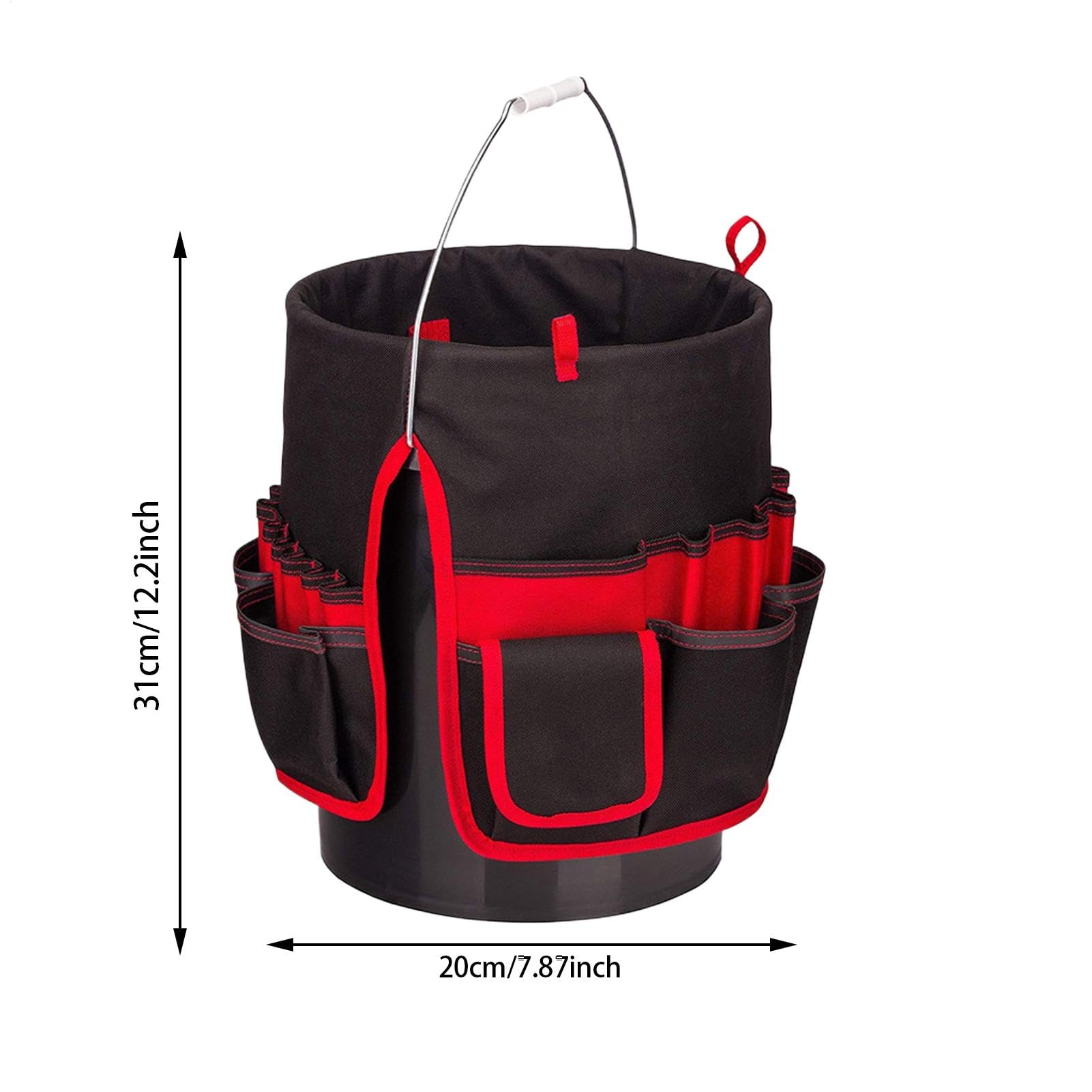 Sac à outils avec poignée - Sac de ceinture à outils multifonction avec plusieurs poches | organisateur de seau étanche, seau multi-usage portable, organisateur de seau à outils D