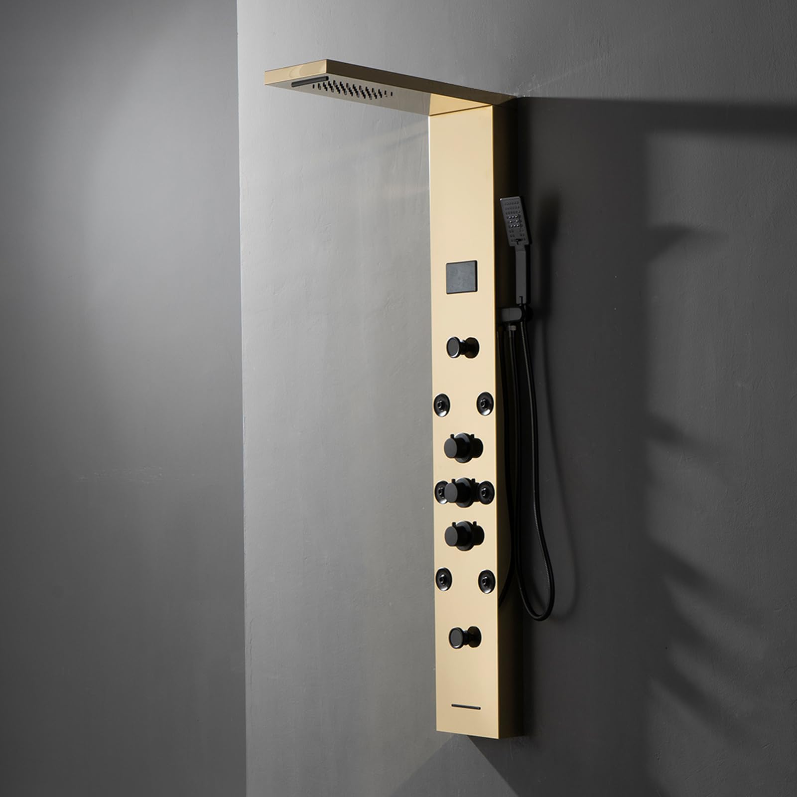 LED Gold Shower Tower 304 Stainless Steel 4 In 1 Shower Panels System