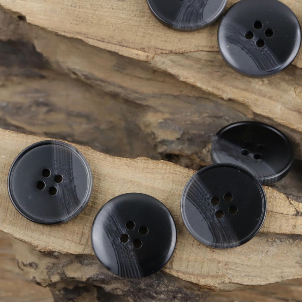 QUARKZMAN 50 stuks 40 l naaiknopen 25 mm hars rond plat