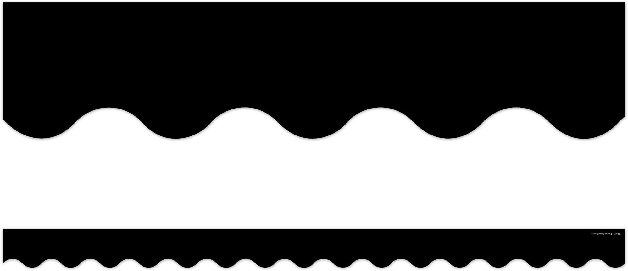 Teacher Created Resources Black Scalloped Border Trim, Black (4397)