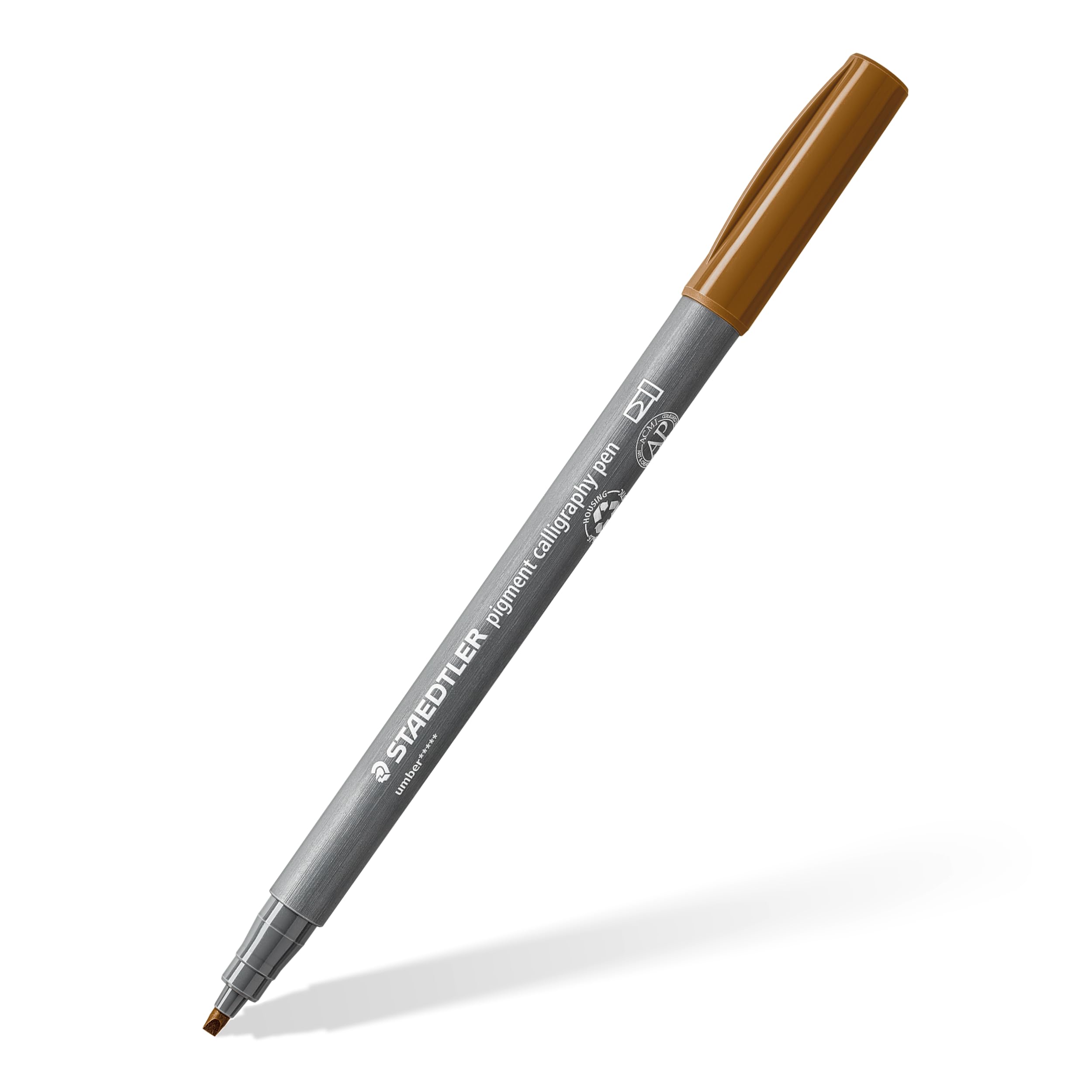 STAEDTLER 375-790 Pigment Arts Calligraphy Pen - Umber (Box of 10), standard