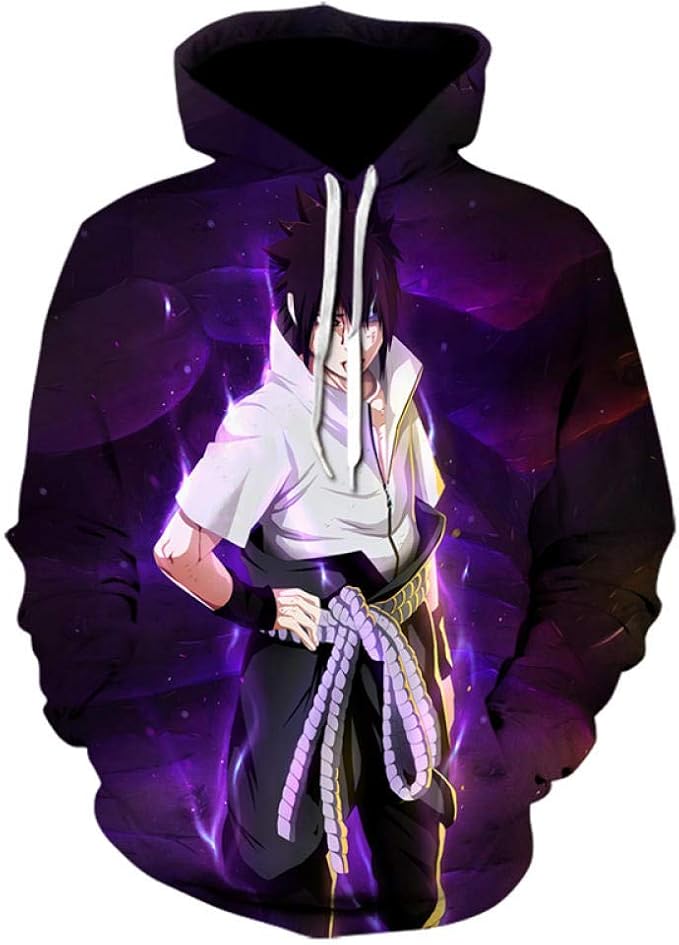 Cartoon Anime Men Hoodies 3D Printed Men Coats Sasuke Harajuku Kakashi Boy / Girl Hoodie 