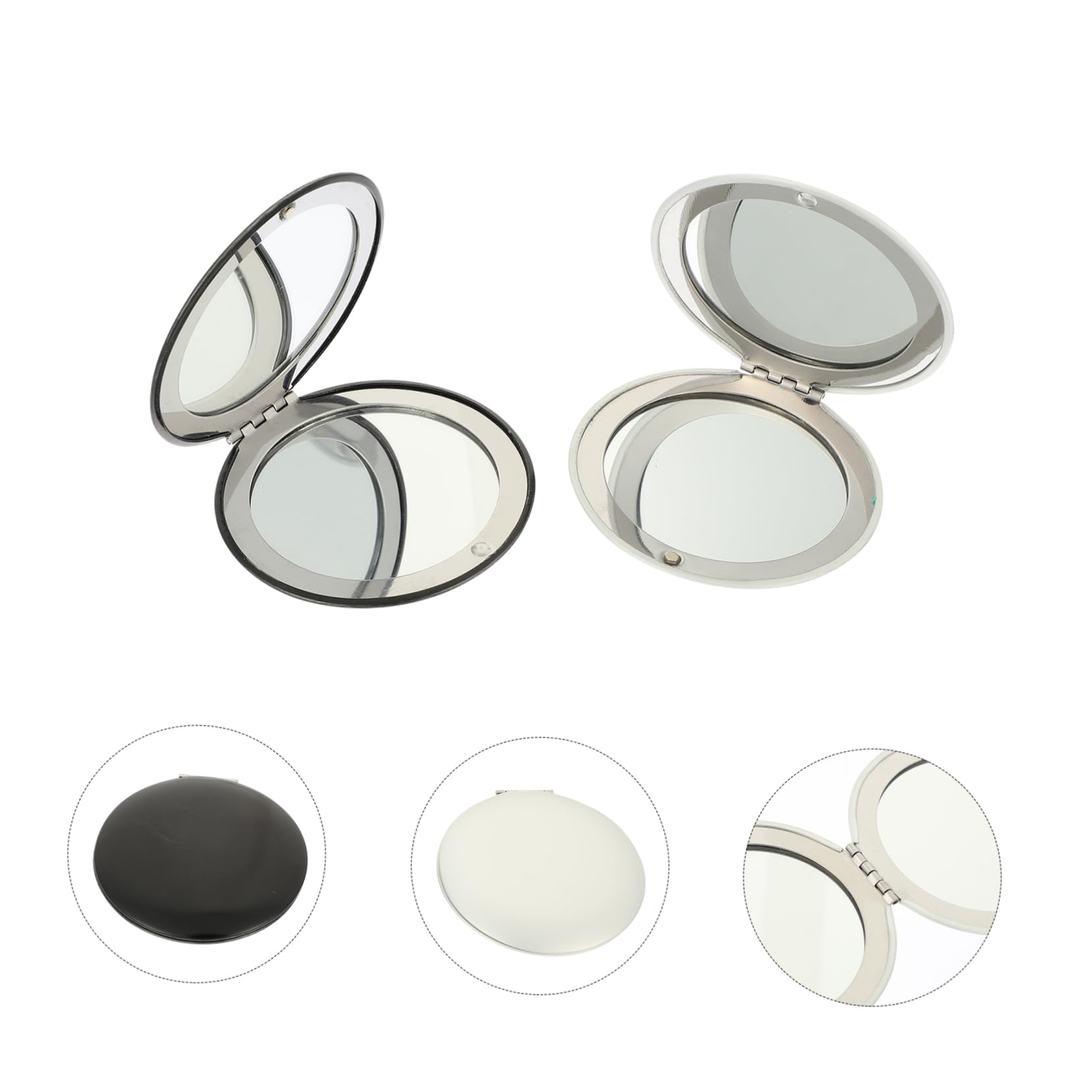 Healeved 3 Set Di Mini Specchietti Per Il Trucco Compatti A Doppia Faccia Portatili E Facili Da Usare Per Le Donne Per Andare in Ufficio in Viaggio 2 Pezzi * 3