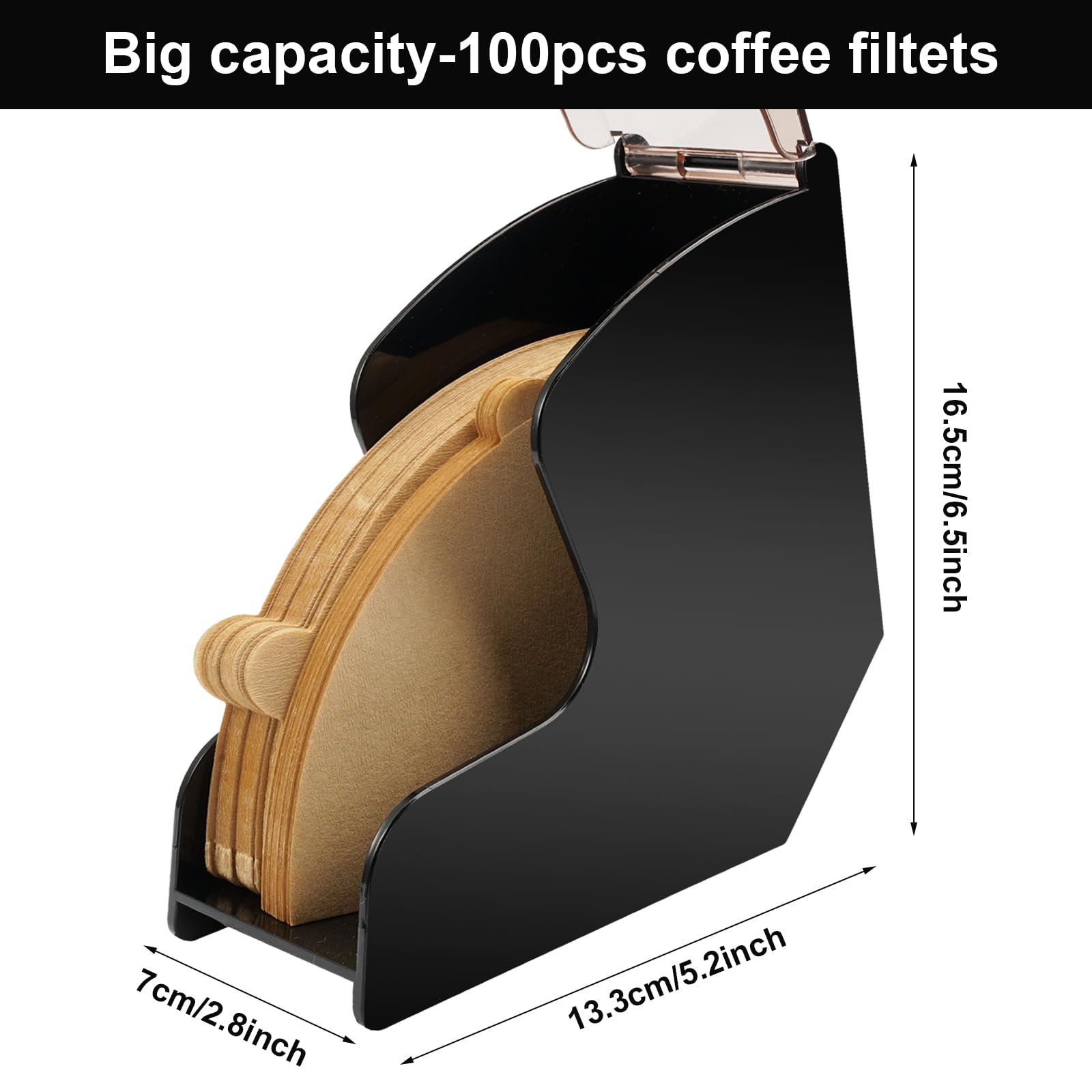 Porta Filtri Caffè - Grande Capacità, Trasparente, Anti Polvere, Per Casa O Bar - Foto 9