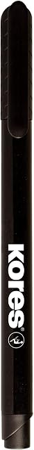 Kores - K-Marker P1: Black Permanent Marker Pens, Fine Fibre Tip with Waterproof and Low-Odour Ink, for All Surfaces, Pack of 12
