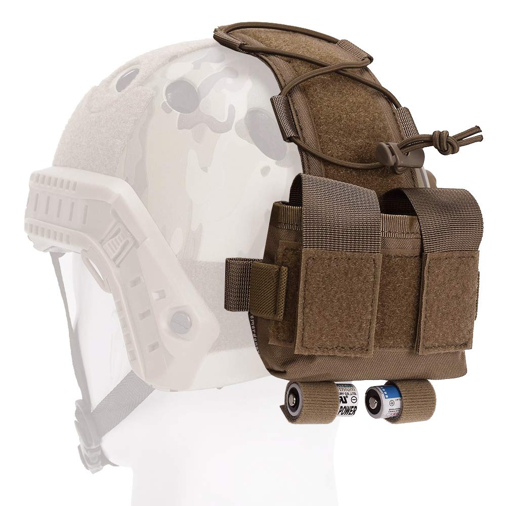 EMERSONGEAR Molle Tactical Helmet Pouch Removable Gear Pouch Tactical Fast Helmet Accessories Utility Pouch Helmet Cover Counterweight Bag, Counterbalance Weight Bag Coyote Brown