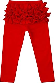 Leggings de algodón con volantes para bebé y niña, elásticos, cintura alta, para ocio, para fiestas, jugar