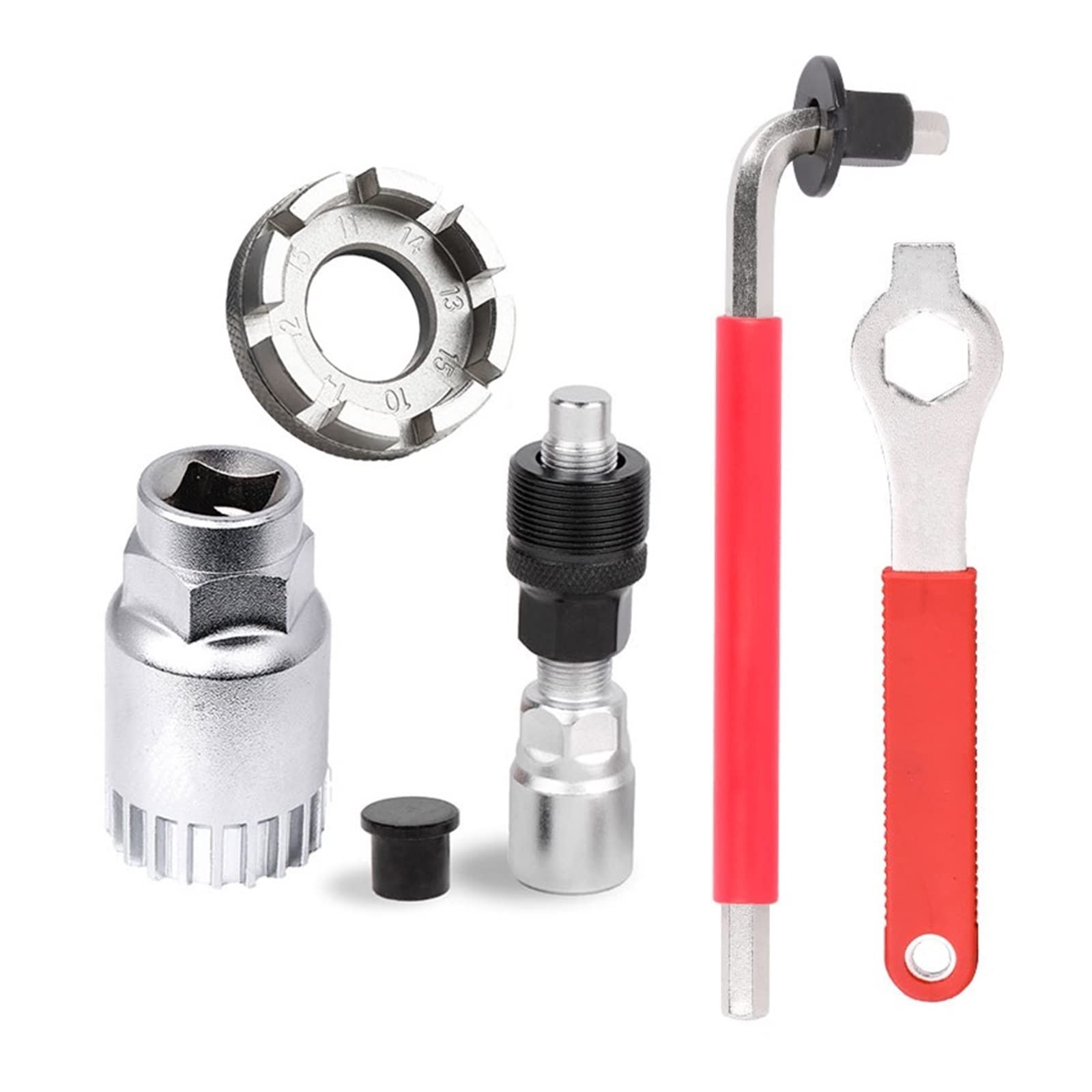 TRUSTTWO - Kit di riparazione per biciclette, estrattore per fondo estrattore BB Chiave a 20 denti per bicicletta estrattore a manovella Chiave a raggi a 8 vie The New