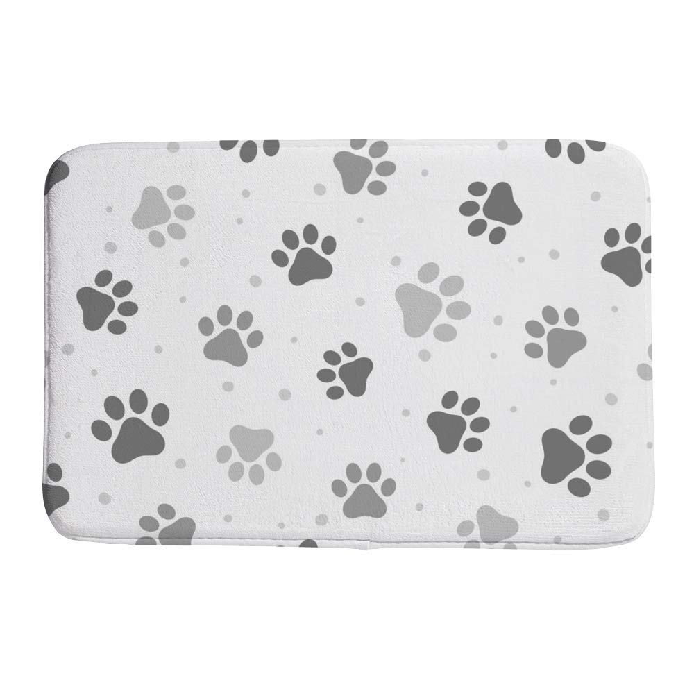 Tapis de bain en velours corail absorbant et design CHEHONG 36x61cm