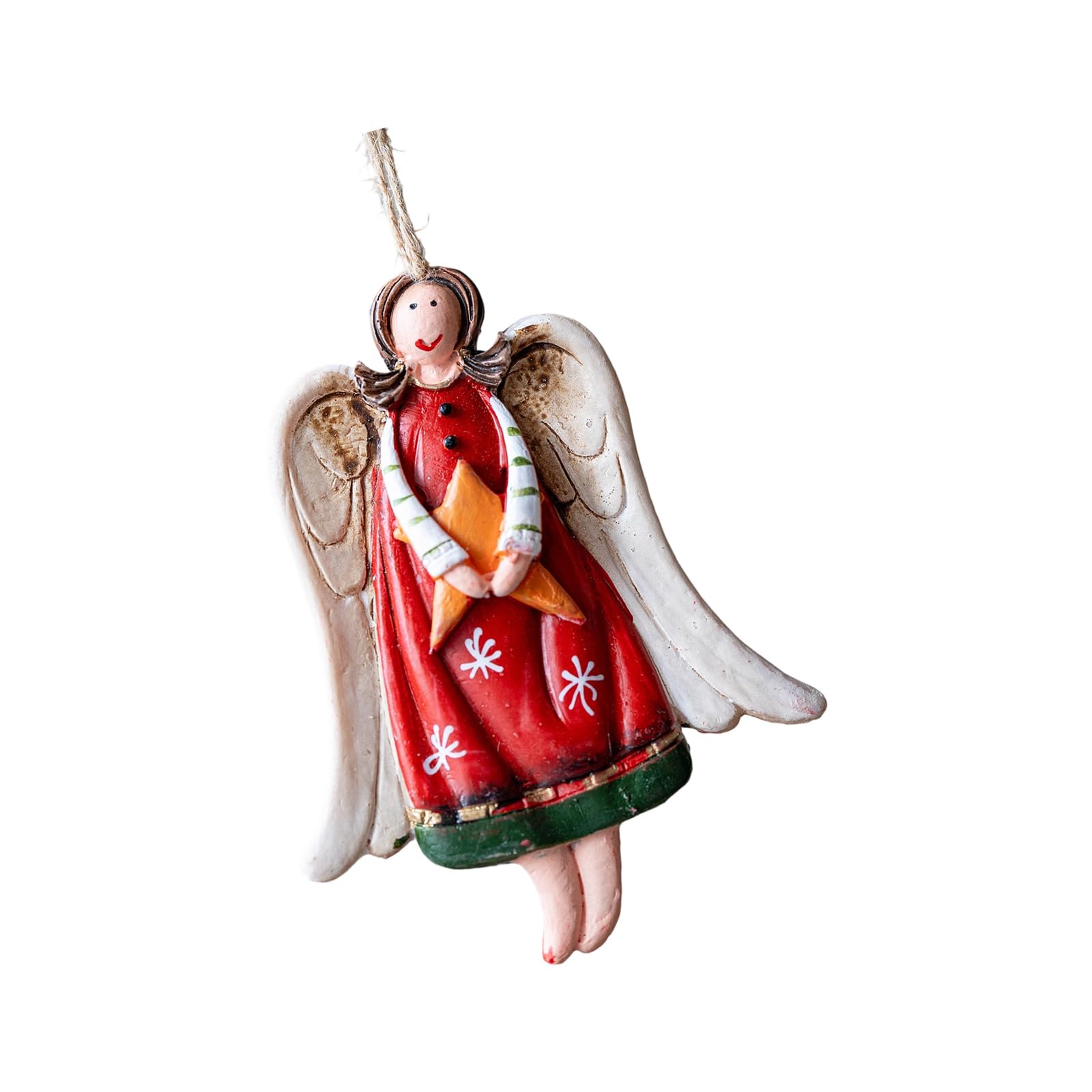 Christmas Tree Ornament Resin Angel Sculptures Christmas Tree Hanging Decoration for Mantels Holiday Decorations Angel Ornament