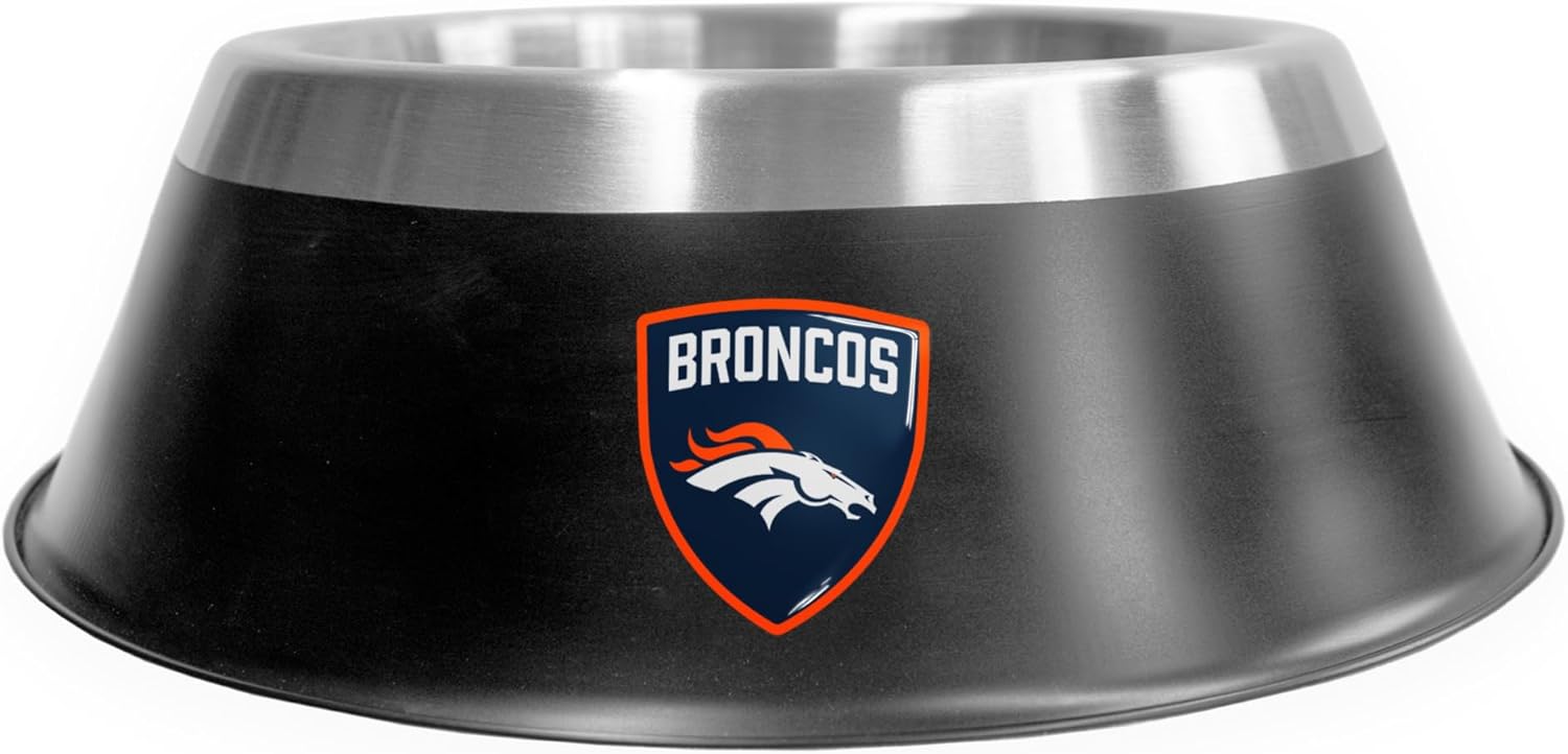 Littlearth NFL Denver Broncos MVP Pet Bowl- Size Large