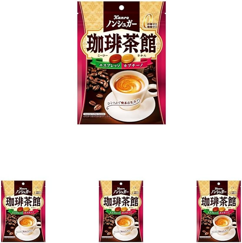 カンロ ノンシュガー珈琲茶館 72g&times;6袋 (&times; 4)