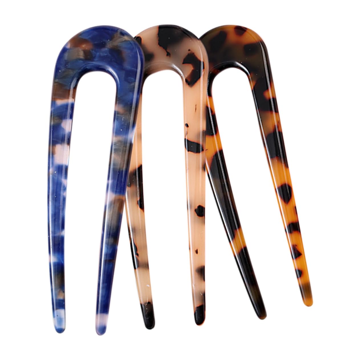 Healeved 5 Sets Haarspange Damen Acetat Blatt Haarstäbchen Set Chignon Pin Für Stilvolle Hochsteckfrisur 3 Stück * 5