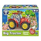 Orchard Toys Big Tractor Jigsaw Puzzle, 25-Piece Farm Themed Shaped Puzzle For Ages 3-6, Includes Poster, Perfect Party Gift