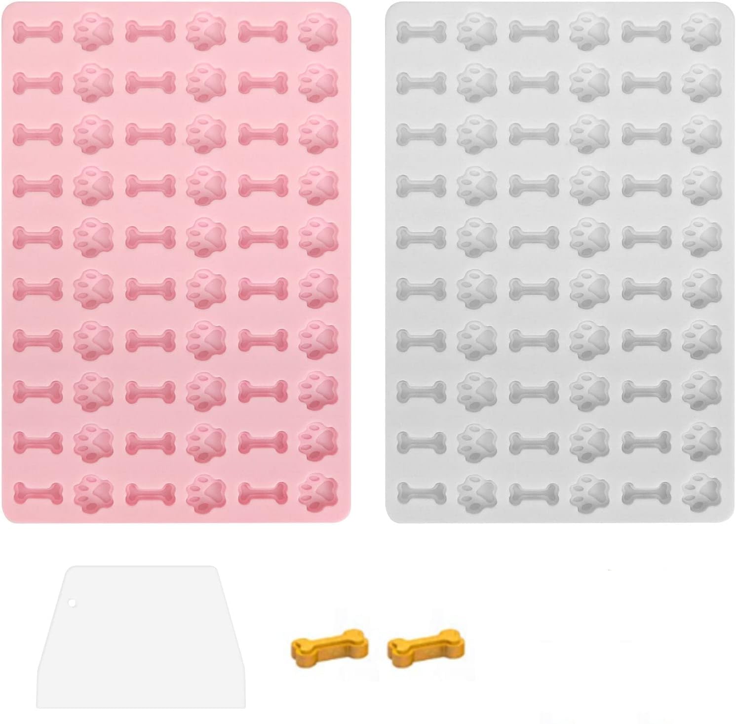 YXHZVON 2 Pièces Tapis De Cuisson Biscuits Pour Chiens - Moule Silicone 30 Barres Longues Friandises Animaux