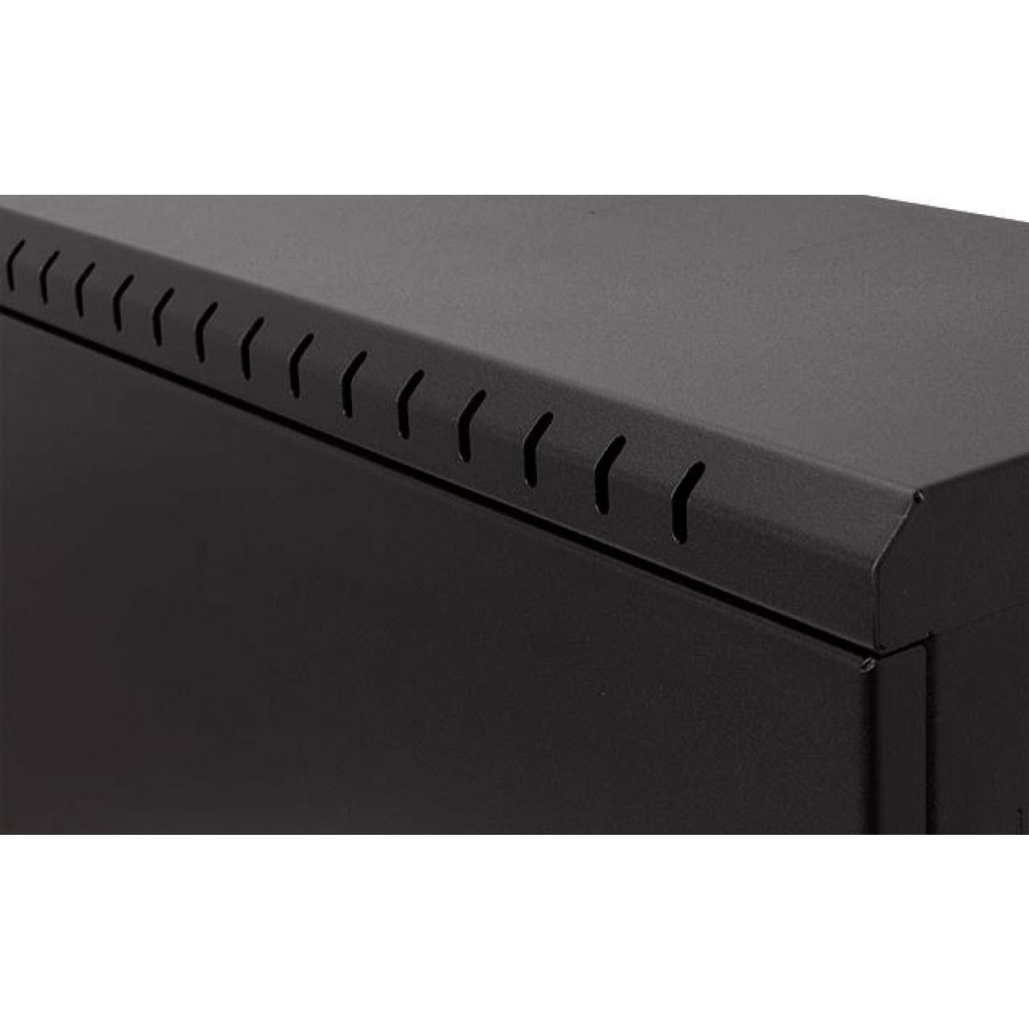 CCTV Armadio Rack 3U 19 Pollici 180 mm | Armadio di Rete in Acciaio | Home Server, Armadio Router, Alloggiamento per Telecamera di Videosorveglianza, Dimensioni compatte, Regolabile, Nero