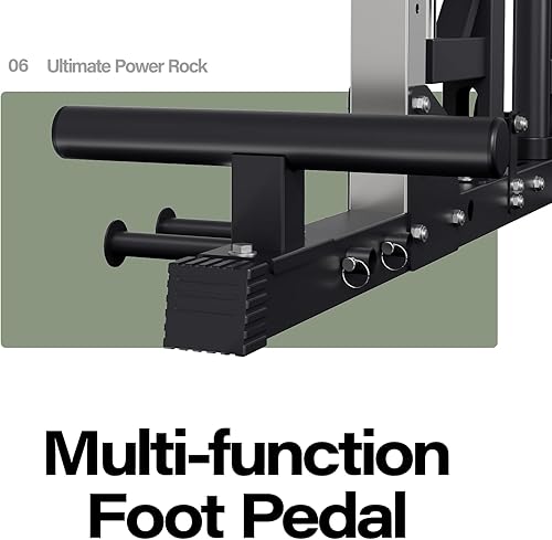 Miniatura 6 de Major Fitness Drone2 Smith Máquina  Estante para sentadillas todo en uno para gimnasio en casa con barra de peso, sistemas de tracción LAT duales y