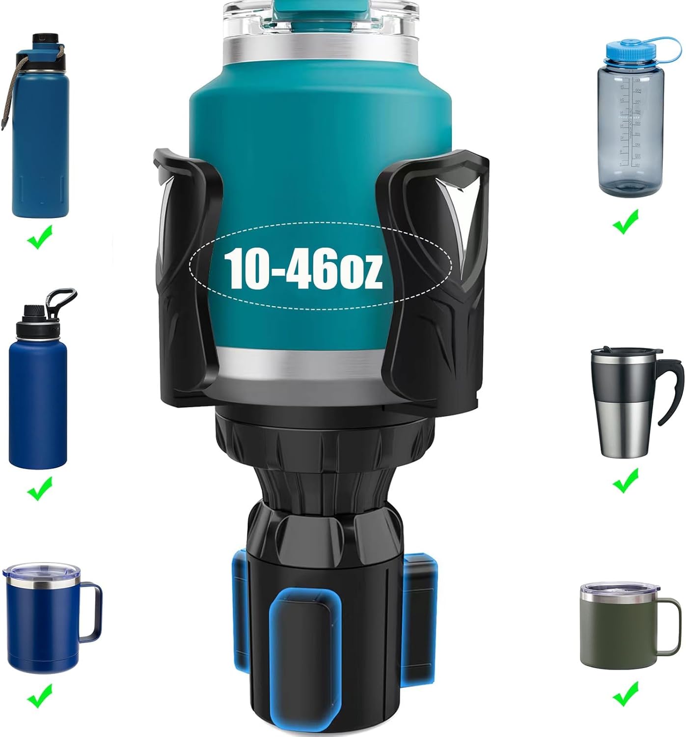 Amazon.com: Cup-Holder Expander Adapter with Expandable-Base for Car ...