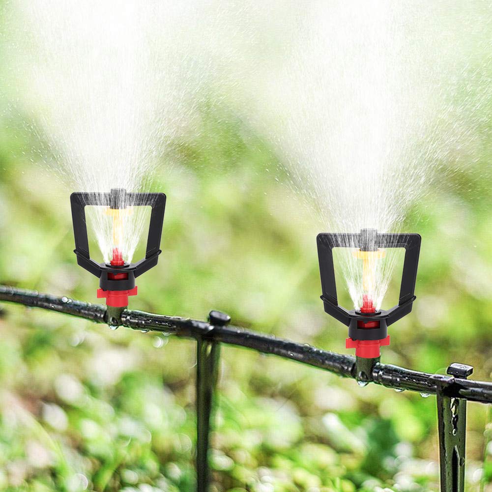 Kit di irrigazione a goccia per strumento di irrigazione automatica fai-da-te, di irrigazione da giardino con tubo da 10 m, 10 ugelli e connettori, per piante da serra da balcone