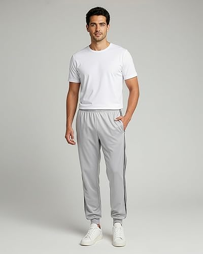 Miniatura 4 de Real Essentials - Paquete de 3 Pantalones deportivos estilo casual con bolsillos para hombre