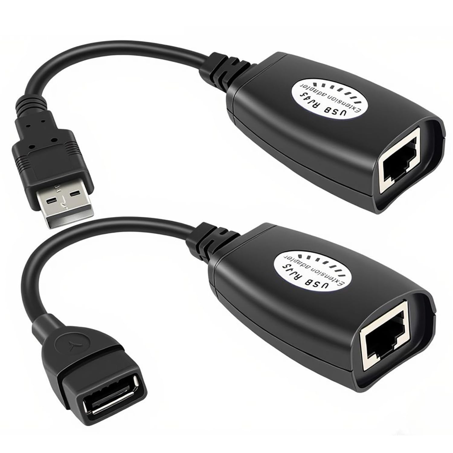OUOU USB 2.0 to RJ45 Adapter RJ45 LAN Cable Extension USB Extender Over Cat5/Cat5e /Cat6 Cable