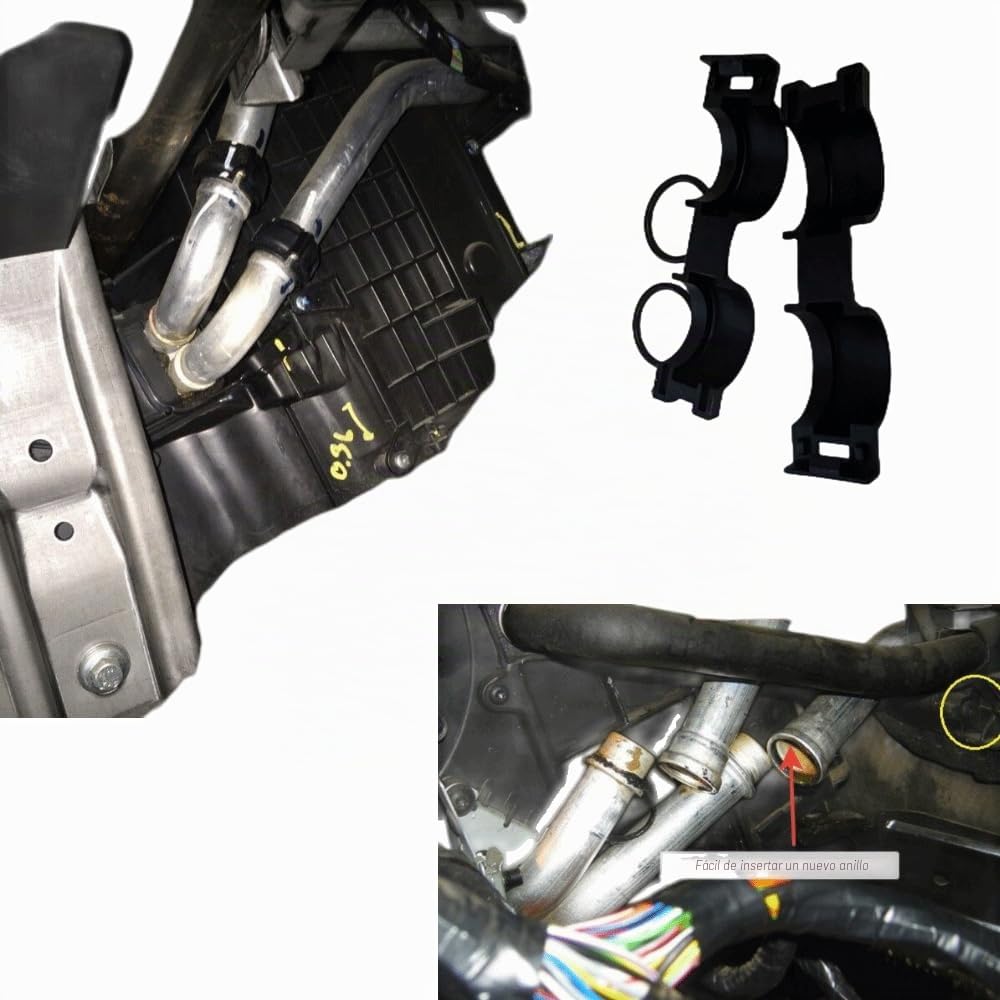 Juntas y abrazaderas para el núcleo del radiador de calefacción abrazadera interna para el sistema de climatización Compatibles con Ford C Max Focus Mk2 3 Kuga Mk1