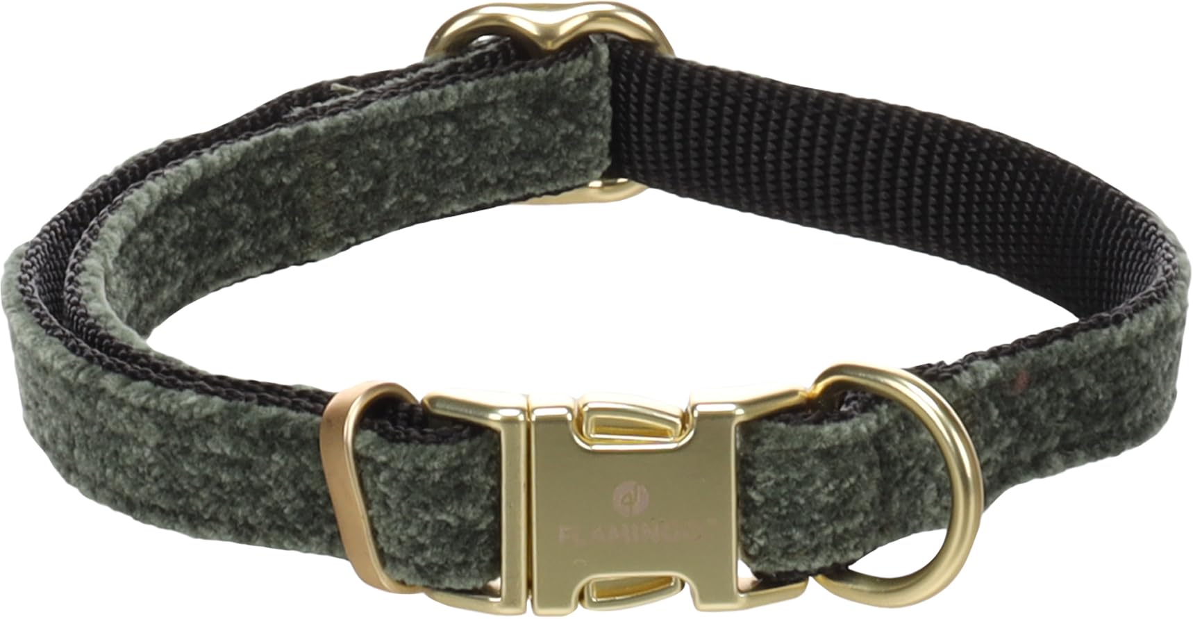 Flamingo Dog Collar Saba Green S 30-45cm 15mm