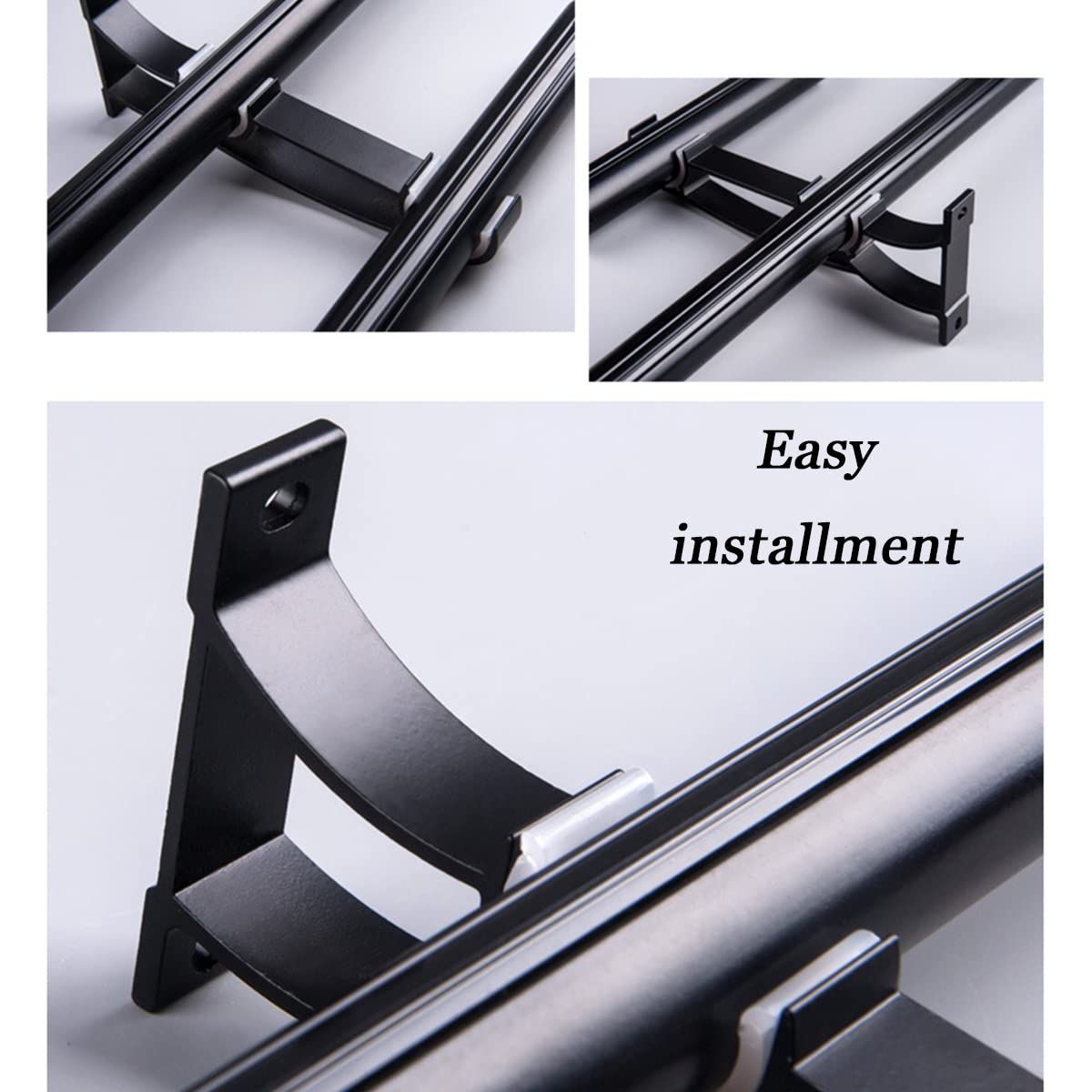 AYGCI Gardinenstangenhalter 4er Set - Deckenhalterung Aus Aluminiumlegierung