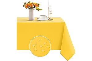 Romanstile Spring Rectangle Yellow Vinyl Tablecloth