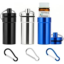 Keychain Pill Holder for Nitroglycerin, 3 Pack Travel Purse Pill Case
