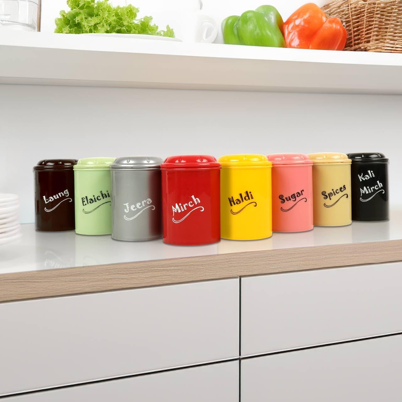 DERIKO Spice Jar 8 Pcs Set Plastic Storage Box Container Bpa Free Condiment Shape Spice Container Masala Rack Air Tight Kitchen Organizer 250 Ml Each, (Plastic) (B0DFM1N5KD) Amazon Price History, Amazon Price Tracker