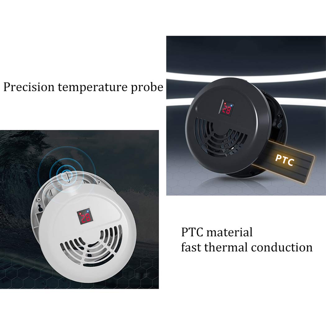 Calentador de Acuario, Calentadores sumergibles para acuarios con Tanque Inteligente con calefacción Inteligente PTC y Pantalla Digital con Pantalla LED