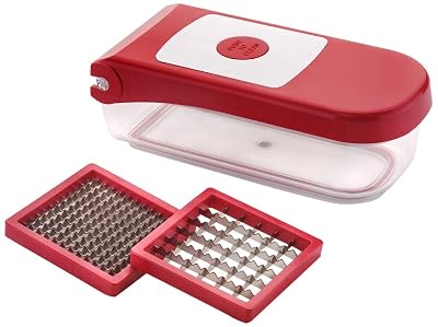 Ganesh Plastic Vegetable and Fruit Chopper, Red