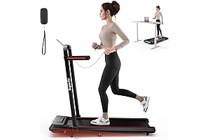 2 in 1 Folding Treadmill: Home and Office Fitness Buddy