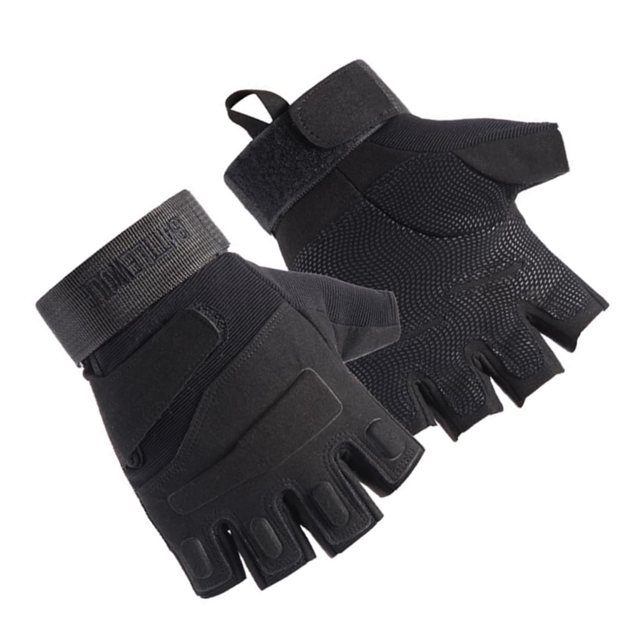3paare Halbfinger Fahrradhandschuhe Für Herren Und Damen Stoßdämpfend Atmungsaktiv rutschfest Für Outdoor-Sportarten Wie Radfahren Laufen Und Angeln Schwarz