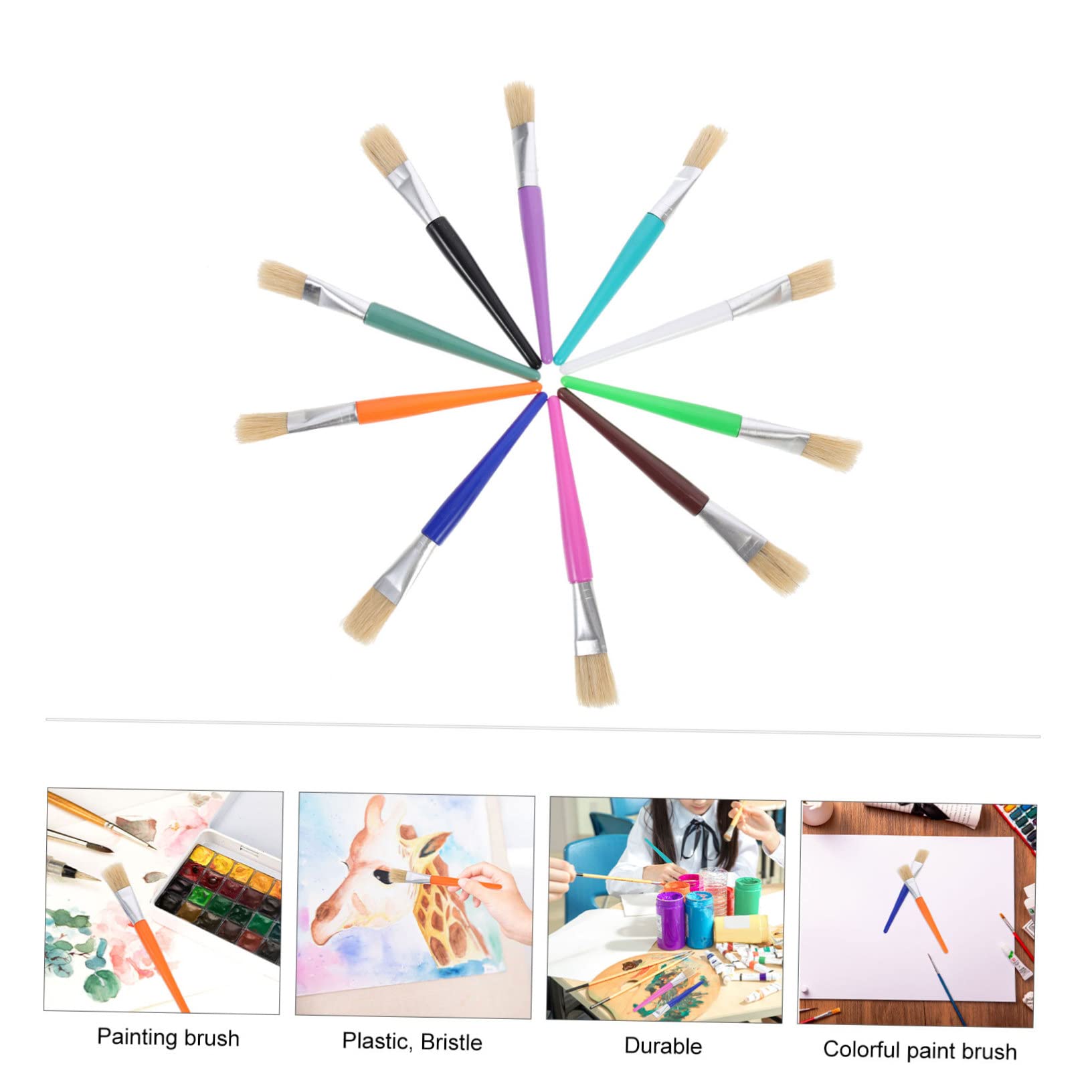 jojofuny 3 Sätze Teiliges Bunte Malpinsel Für Ölmalwerkzeug Mit Feinen Borsten Für Kreative Kunstprojekte Und Doodling Spaß Für Kleine Künstler 20 Stück * 3
