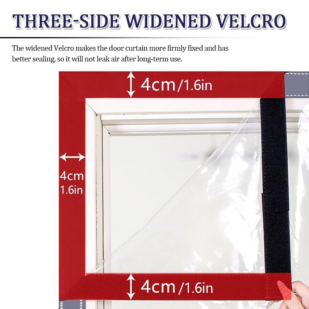 Copertura magnetica termica per porta, isolamento termico in materiale Oxford resistente alle intemperie per l'inverno, finestra trasparente per tenere fuori l'aria fredda, porta d'ingresso di casa