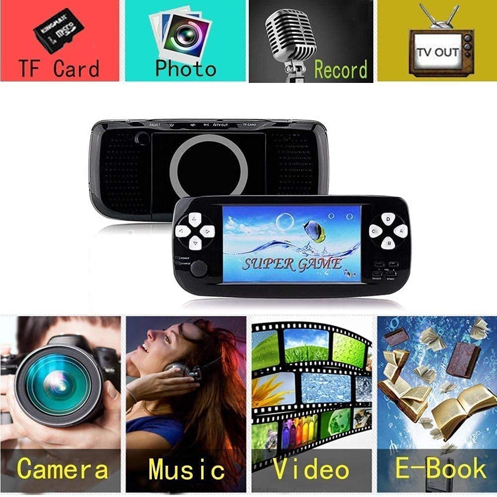 Console di Gioco Portatile, Lettore di Giochi Portatile Integrato in 3000 Giochi, Console di Gioco Portatile con Schermo da 4,3 Pollici Che Supporta L'uscita TV, Regalo di Natale per Bambini