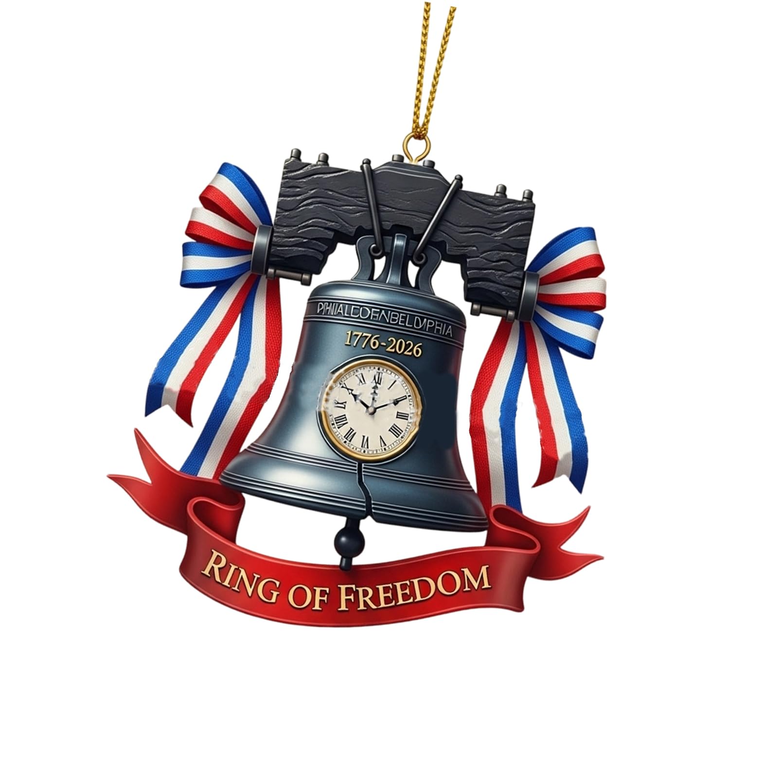 Acrylic Bells Ornament for 250th Americans Anniversary Festival Decoration Souvenir Party Supplies Commemorative Bells Ornament