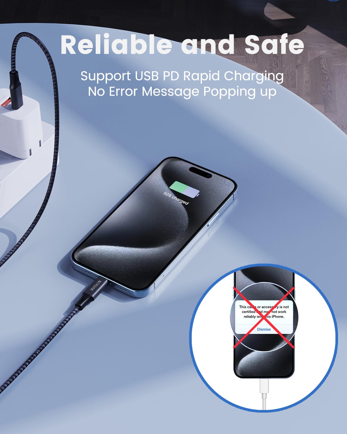 Confezione da 2 cavi di ricarica extra lunghi per iPhone 15, 4,6 m, da USB C a C, cavo di ricarica rapida in nylon intrecciato per iPhone 15/15 Plus/15 Pro/iPhone 15 Pro Max/iPad Pro/Air/Mini 6