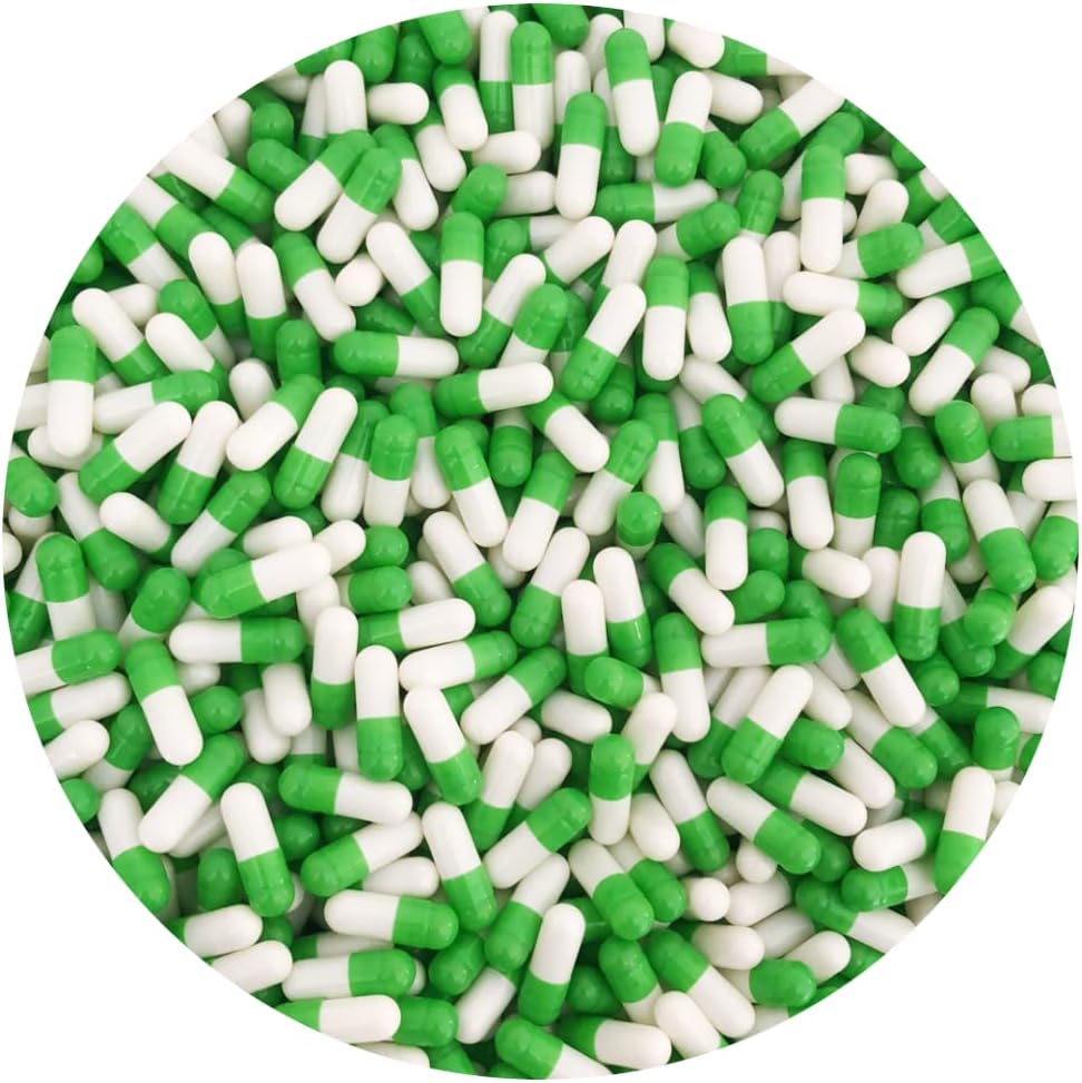 DR T & T 100 Empty Gelatine green/white capsules capsule filling size 4