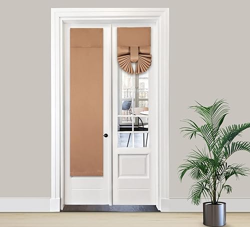 Miniatura 34 de PI Cortina Opaca para Puerta Francesa, Sombra de Ventana con Privacidad y Aislamiento Térmico, Cortina Larga para Vidrio/Puerta Corrediza, Sombra