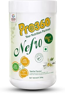 PRO360 Nefro HP (Fka Nephro HP) High Protein Dialysis Care Nutritional Supplement Powder - High Fat Formula Enriched With L-Taurine, L-Carnitine|No Added Sugar, Vanilla Flavour 200 Gram